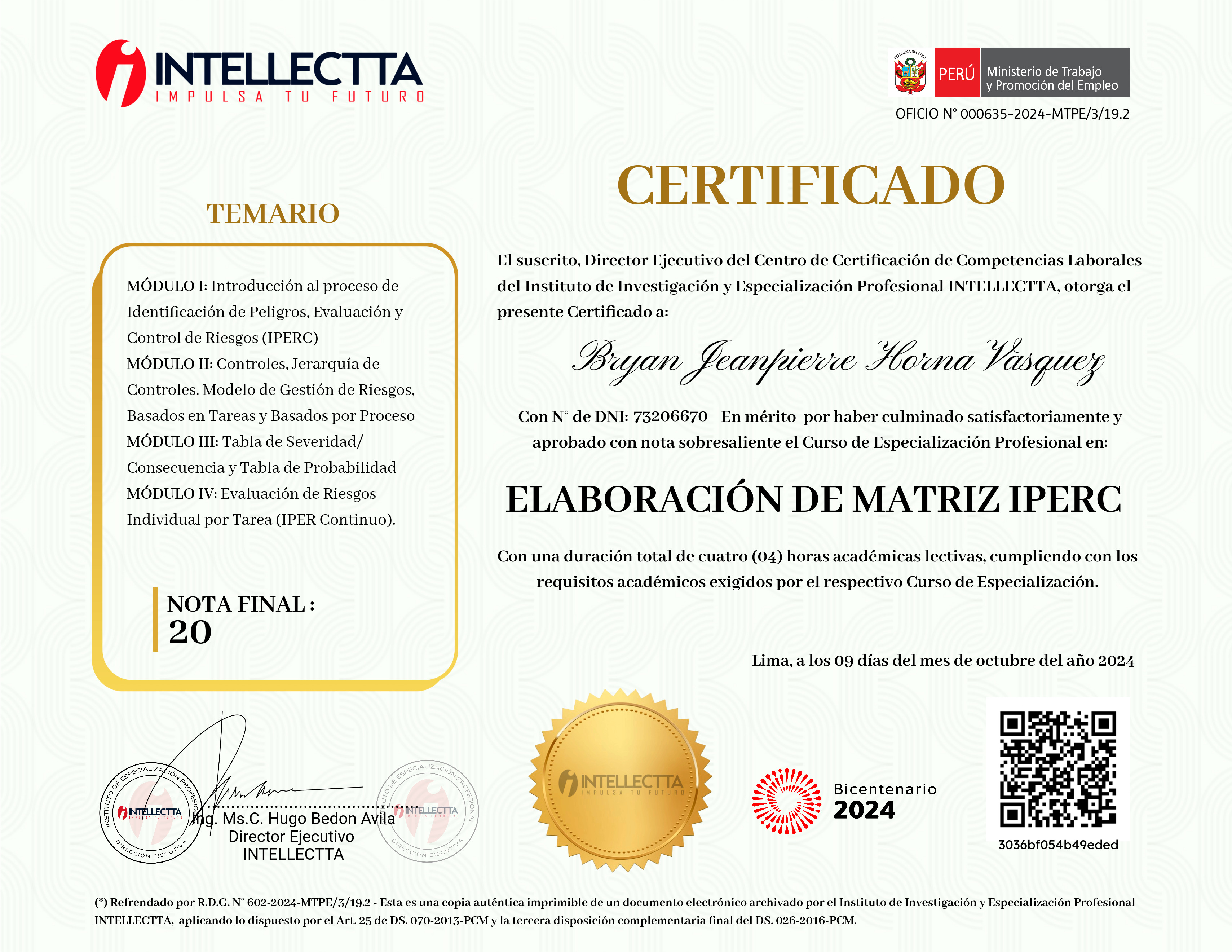 MATRIZ IPERC: Identificación de Peligros, Evaluación de Riesgos y Controles